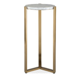 Modern European furniture - Round White Marble Drink Table - www.oroa.com