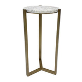 Modern European furniture - Round White Marble Drink Table - www.oroa.com