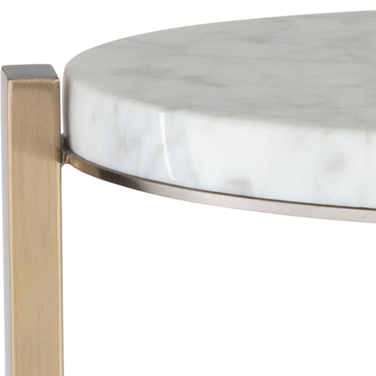 Modern European furniture - Round White Marble Drink Table - www.oroa.com