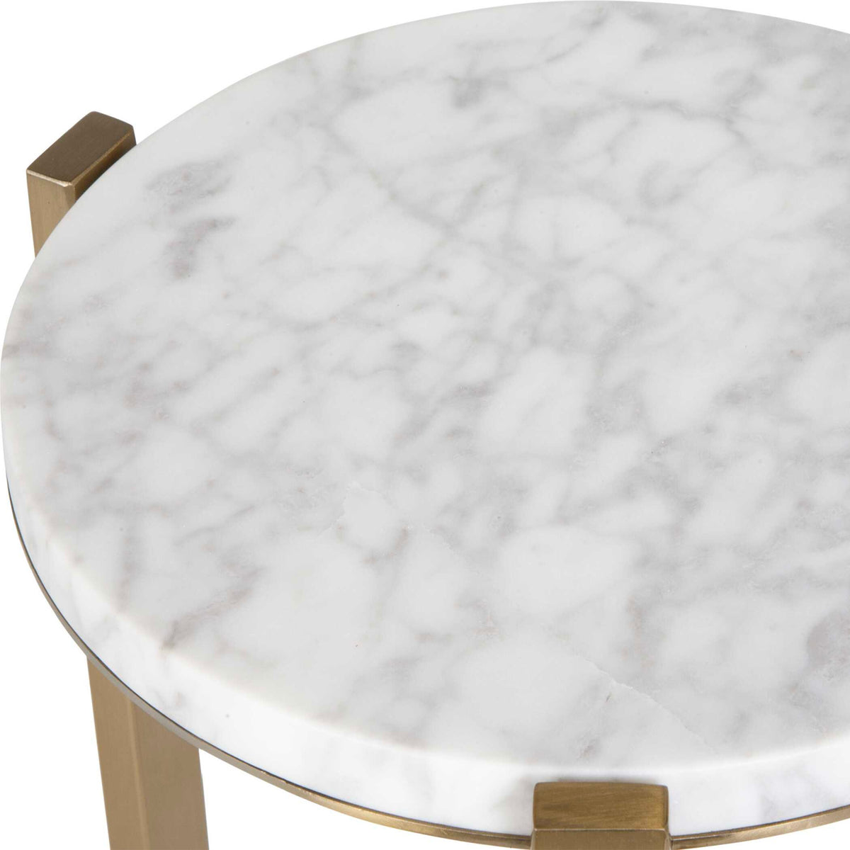 Modern European furniture - Round White Marble Drink Table - www.oroa.com