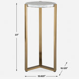 Modern European furniture - Round White Marble Drink Table - www.oroa.com