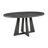 Modern European furniture - Oval Acacia Sunburst Dining Table - www.oroa.com