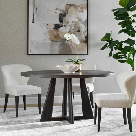 Modern European furniture - Oval Acacia Sunburst Dining Table - www.oroa.com