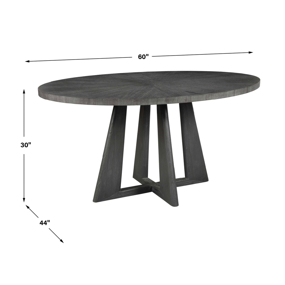 Modern European furniture - Oval Acacia Sunburst Dining Table - www.oroa.com