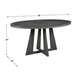 Modern European furniture - Oval Acacia Sunburst Dining Table - www.oroa.com