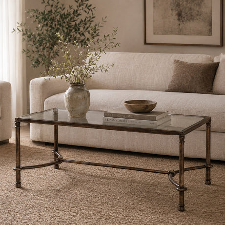 Bronze Framed Coffee Table by Uttermost Warring, alternate view 2