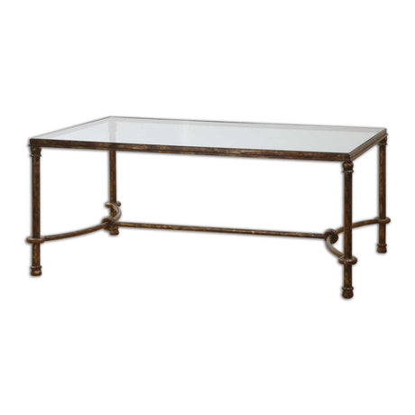 Bronze Framed Coffee Table by Uttermost Warring, alternate view 4