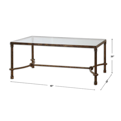 Bronze Framed Coffee Table by Uttermost Warring, alternate view 7