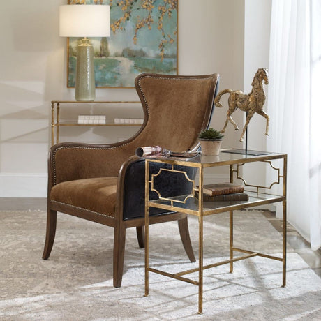 Gold Framed Side Table by Uttermost Genell, alternate view 6