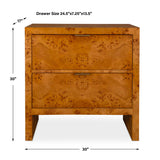 2-Drawer Burl Accent Chest by Uttermost Indus, alternate view 11