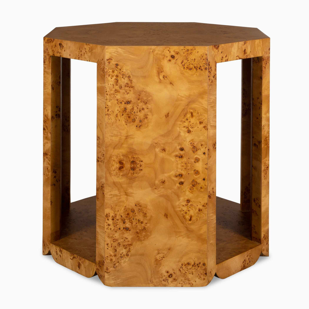 Octagonal Poplar Burl Side Table by Uttermost Indus, alternate view 3