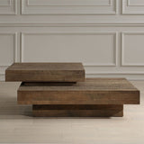 2-Layer Natural Oak Coffee Table by Uttermost Rustic, alternate view 9