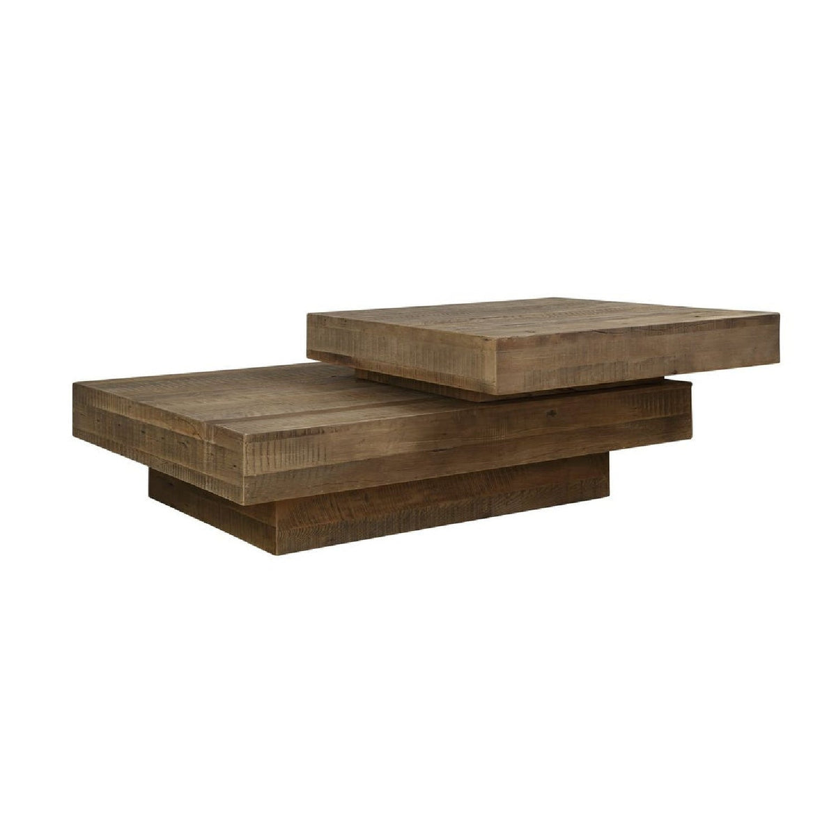 2-Layer Natural Oak Coffee Table by Uttermost Rustic, alternate view 5