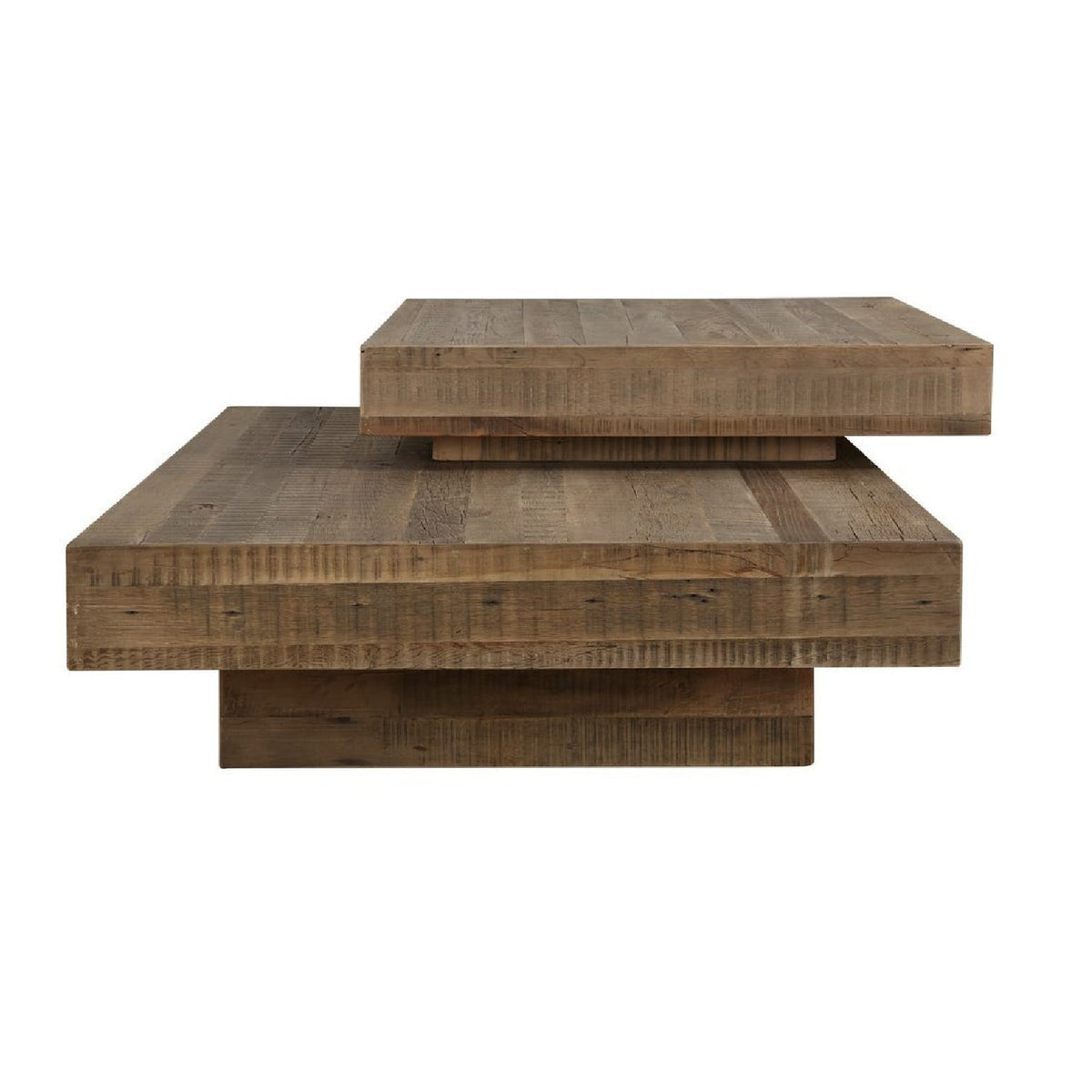 2-Layer Natural Oak Coffee Table by Uttermost Rustic, alternate view 4