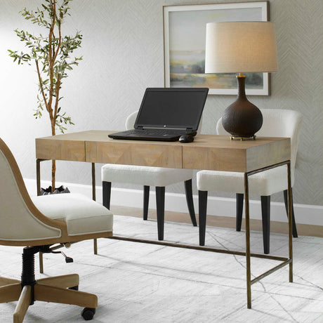 Modern European furniture - Primavera Wood 1-Drawer Desk - www.oroa.com
