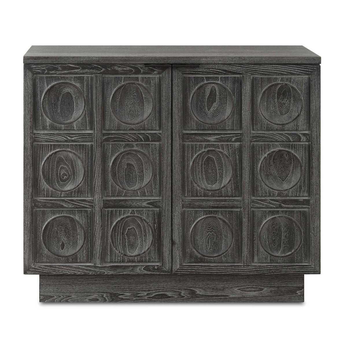 Circle Carved Elm 2-Door Cabinet by Uttermost Shelby