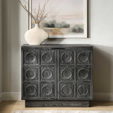 Circle Carved Elm 2-Door Cabinet by Uttermost Shelby, alternate view 2