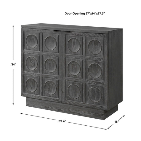 Circle Carved Elm 2-Door Cabinet by Uttermost Shelby, alternate view 11