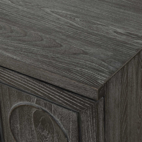 Circle Carved Elm 2-Door Cabinet by Uttermost Shelby, alternate view 8