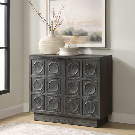 Circle Carved Elm 2-Door Cabinet by Uttermost Shelby, alternate view 10