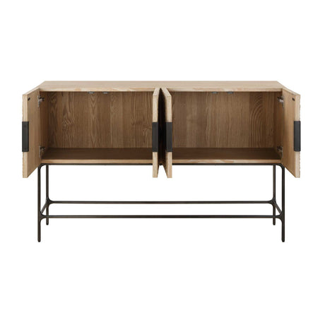 Elm Veneer 4-Door Cabinet by Uttermost Lunar, alternate view 4
