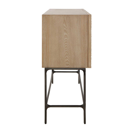 Elm Veneer 4-Door Cabinet by Uttermost Lunar, alternate view 6