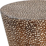 Hammered Bronze Hourglass Accent Table by Uttermost Cutler, alternate view 3