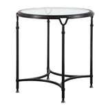 Black Steel Framed Side Table by Uttermost Samson