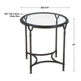Black Steel Framed Side Table by Uttermost Samson, alternate view 4