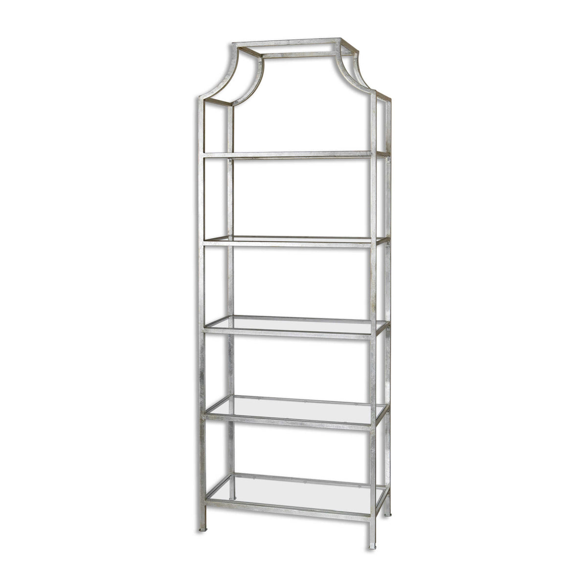 Modern European furniture - Silver Leaf Glass Bookshelf - www.oroa.com