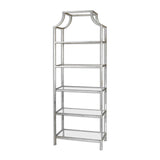 Modern European furniture - Silver Leaf Glass Bookshelf - www.oroa.com