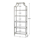 Modern European furniture - Silver Leaf Glass Bookshelf - www.oroa.com