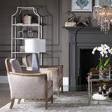 Modern European furniture - Silver Leaf Glass Bookshelf - www.oroa.com