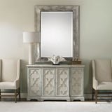 Gray Open-Carved 4-Door Cabinet by Uttermost Sophie, alternate view 9