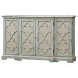 Gray Open-Carved 4-Door Cabinet by Uttermost Sophie
