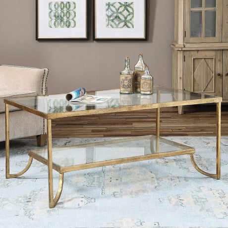 Gold Framed Coffee Table by Uttermost Katina, alternate view 2