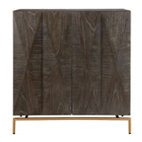 Black Mindi Faceted 2-Door Cabinet by Uttermost Marico