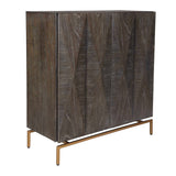 Black Mindi Faceted 2-Door Cabinet by Uttermost Marico, alternate view 3