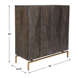 Black Mindi Faceted 2-Door Cabinet by Uttermost Marico, alternate view 10