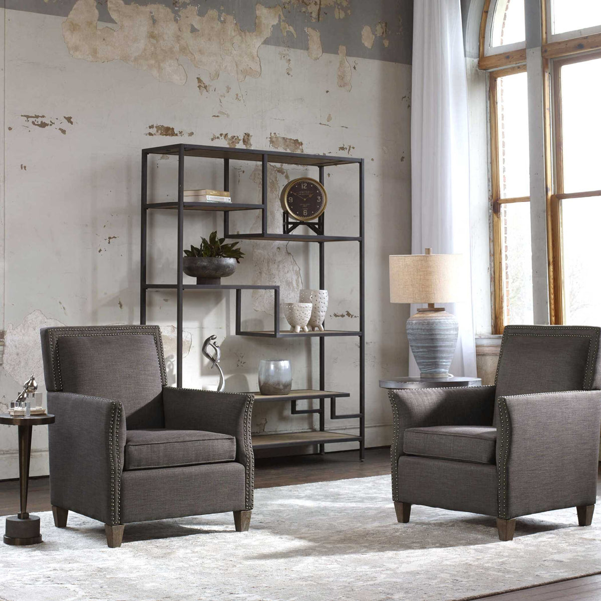 Modern European furniture - Pine Wood Staggered-Shelf Bookcase - www.oroa.com