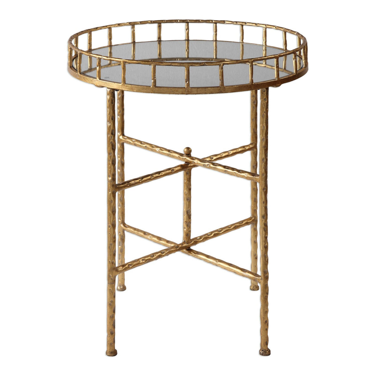 Gold Framed Mirror Accent Table by Uttermost Tilly