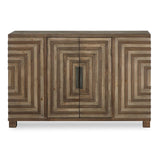 Fir Wood Parquet Console Cabinet by Uttermost Layton, alternate view 3
