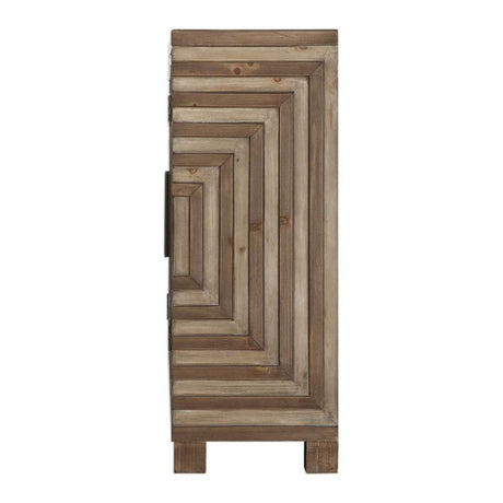 Fir Wood Parquet Console Cabinet by Uttermost Layton, alternate view 5