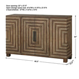 Fir Wood Parquet Console Cabinet by Uttermost Layton, alternate view 7