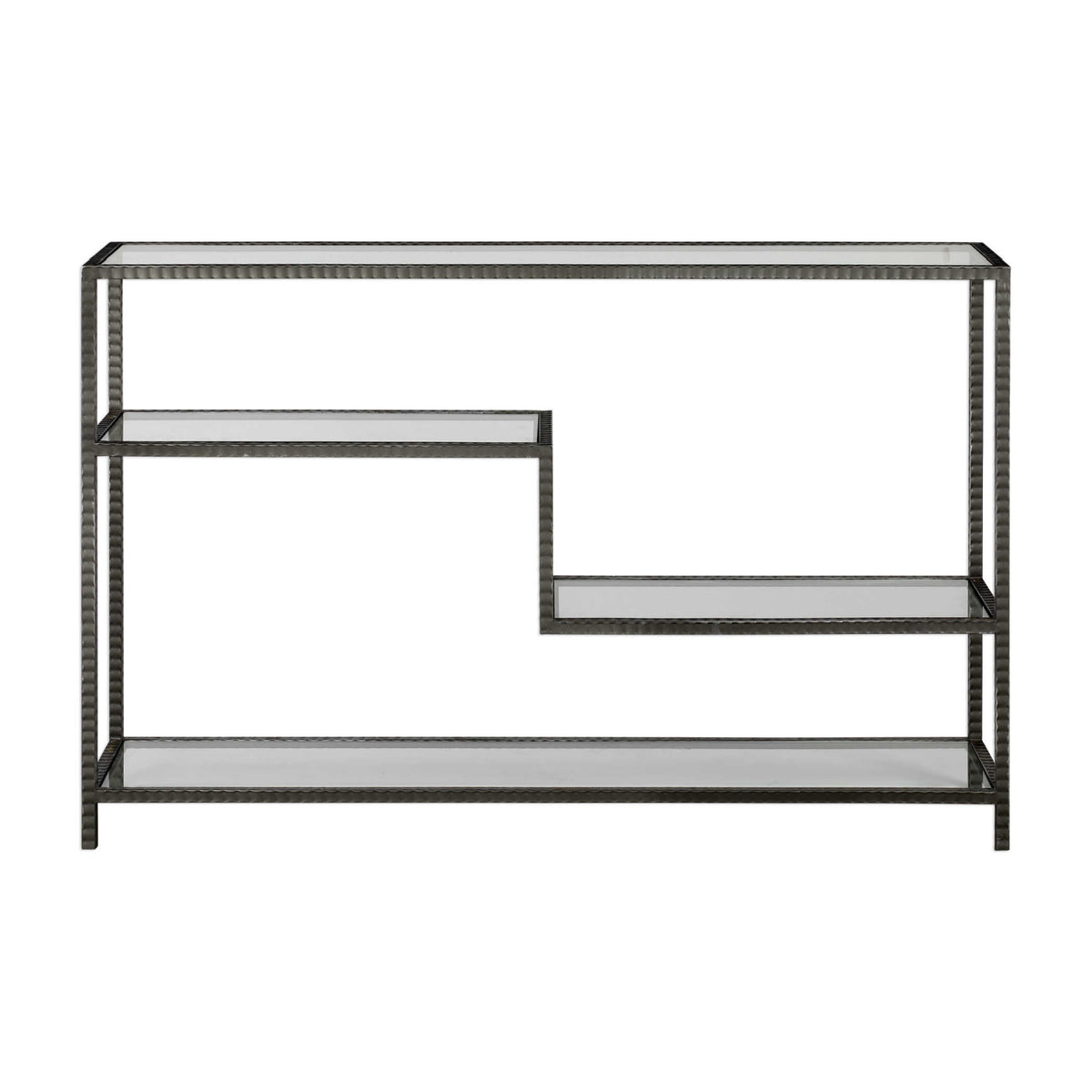 Black Iron Multilayered Console Table by Uttermost Leo