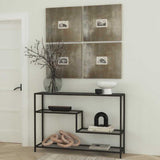 Black Iron Multilayered Console Table by Uttermost Leo, alternate view 2