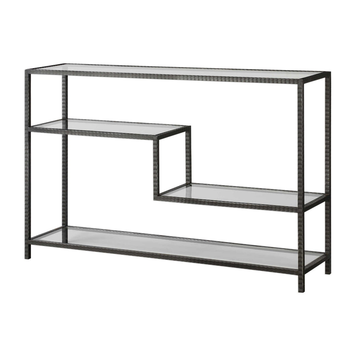 Black Iron Multilayered Console Table by Uttermost Leo, alternate view 3