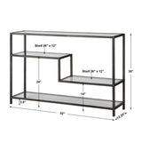 Black Iron Multilayered Console Table by Uttermost Leo, alternate view 6