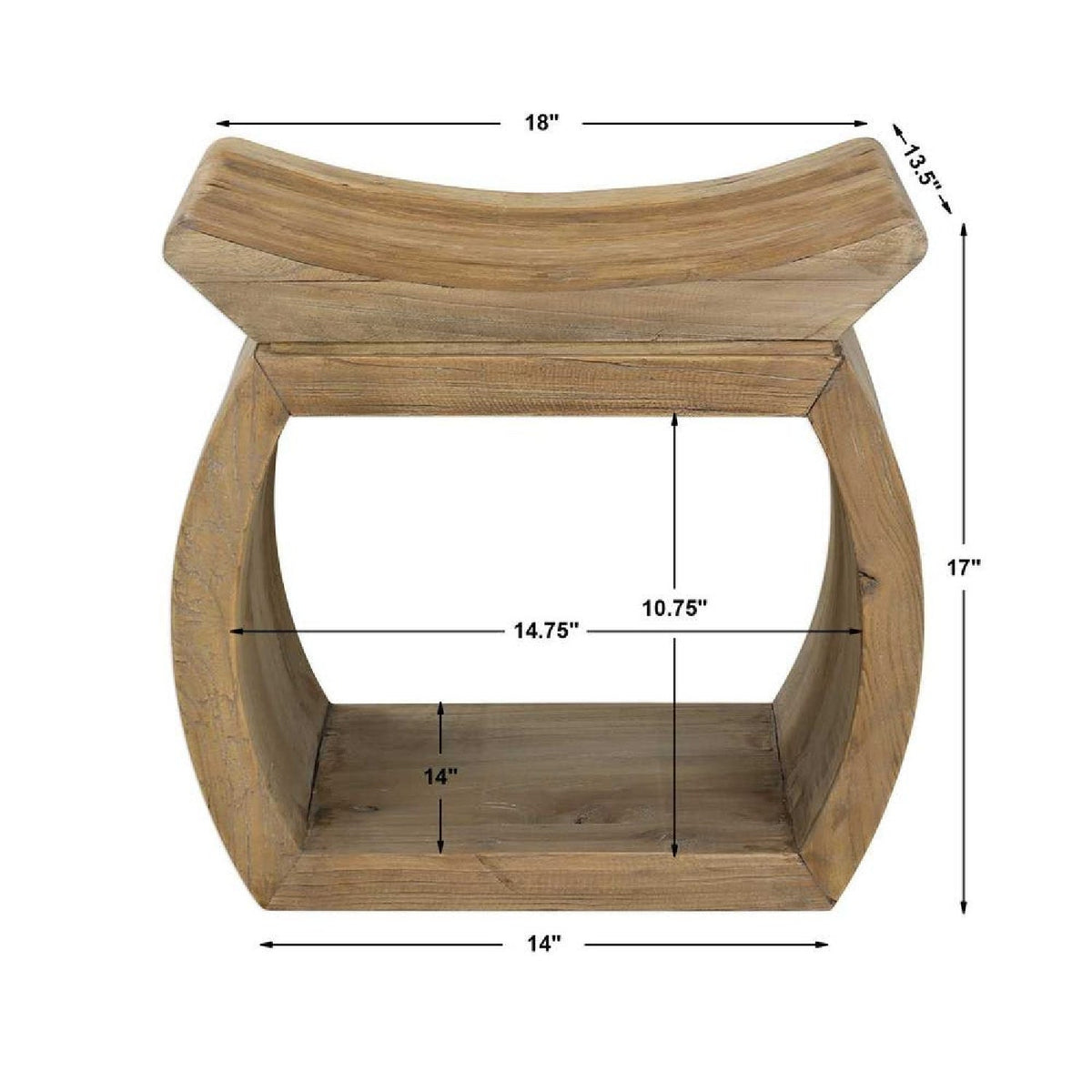 Modern European furniture - Elm Wood Accent Bench - www.oroa.com