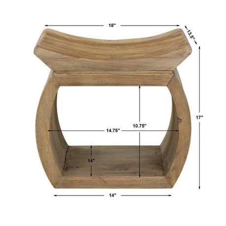 Modern European furniture - Elm Wood Accent Bench - www.oroa.com